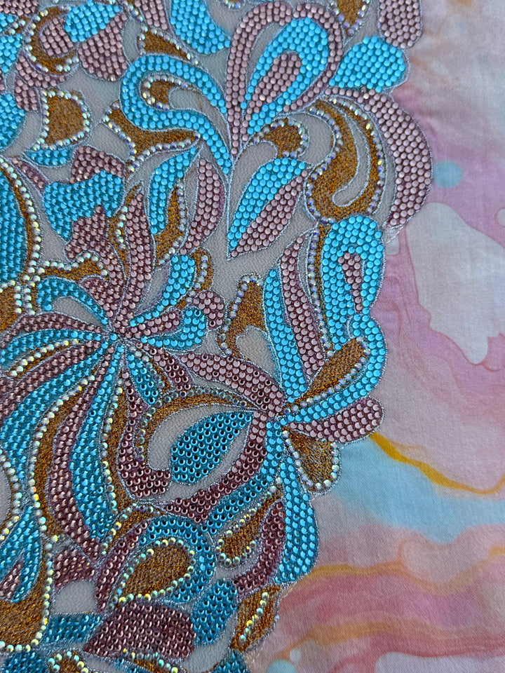 Blush Embroidered