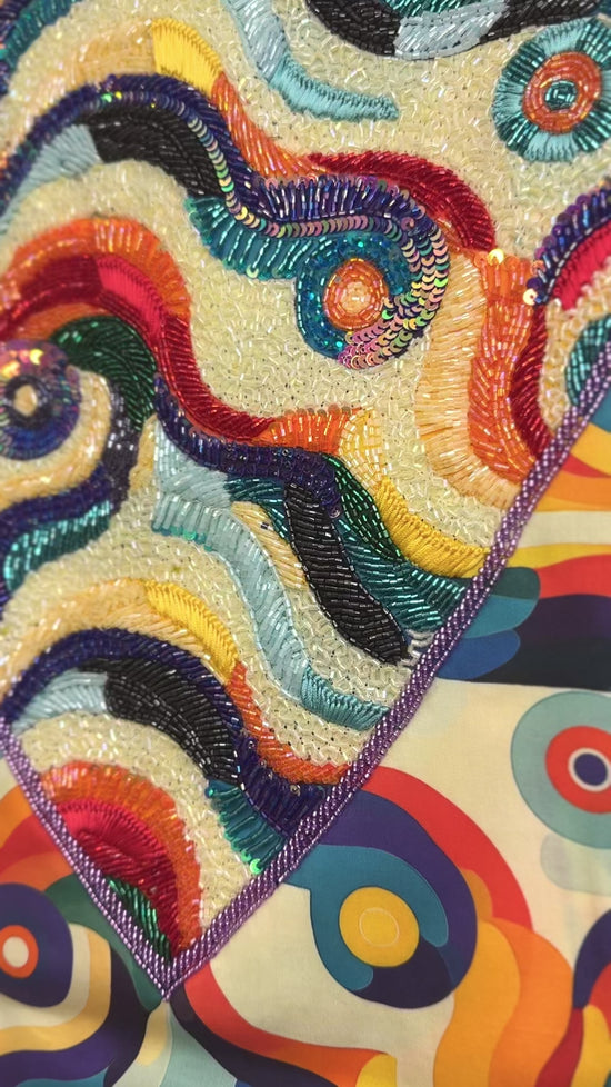 Retro Swirl Embroidered
